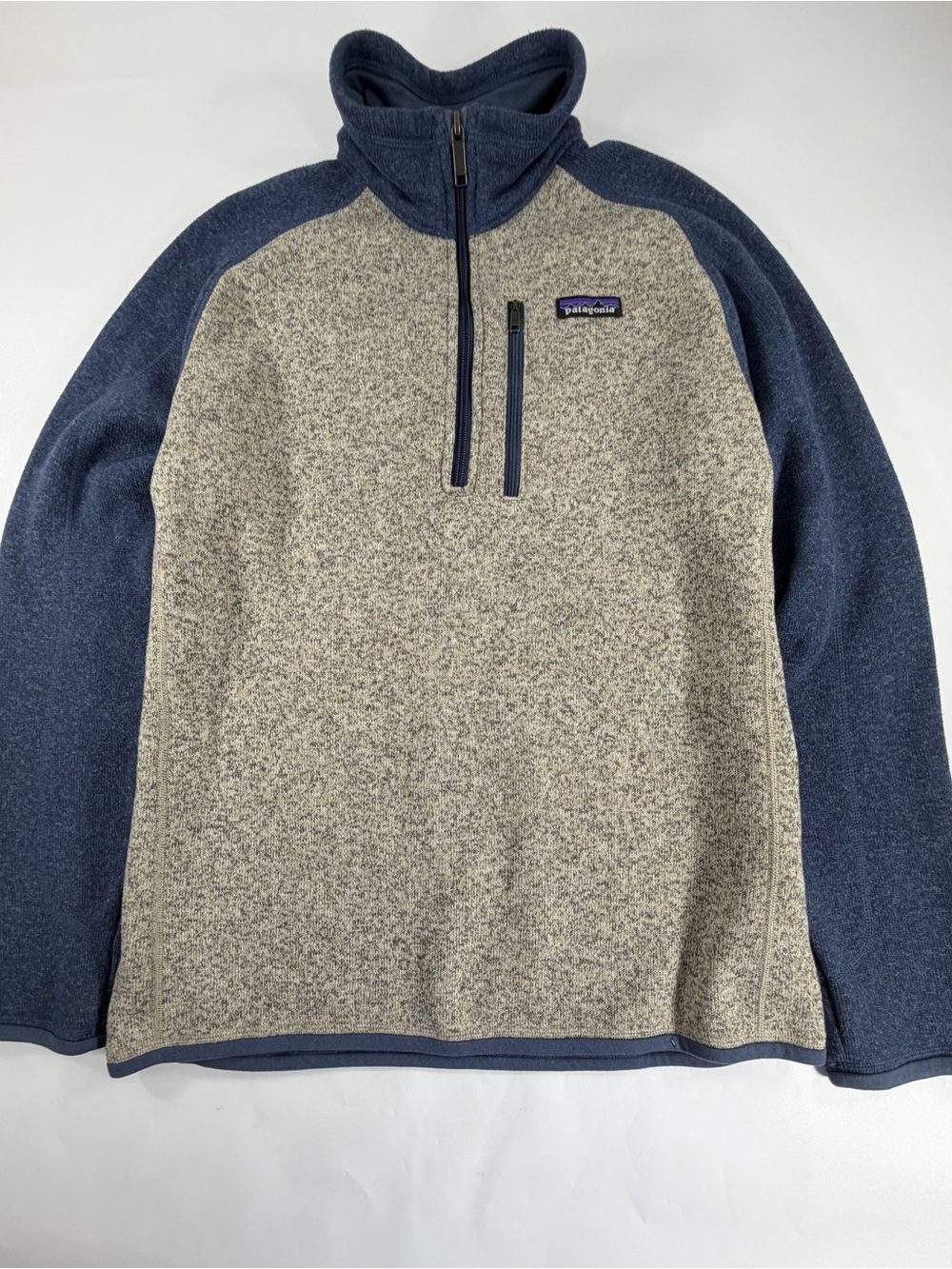 Patagonia Better Sweater Quarter Zip Fleece Pullover Blue Heather Mens Medium